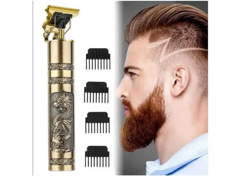 🐉 Máquina Dragão para Barba e Cabelo – Recarregável, Acabamento Profissional e Estilo Exclusivo