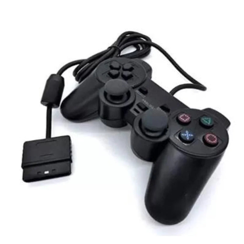 🎮 Controle para PS2 com Fio Cor Preto – Desempenho e Conforto para Suas Jogatinas