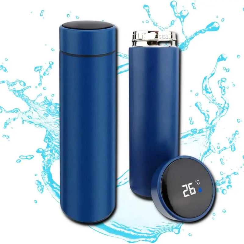 Stainless Steel Thermal Bottle With Digital Thermometer 500ml Led