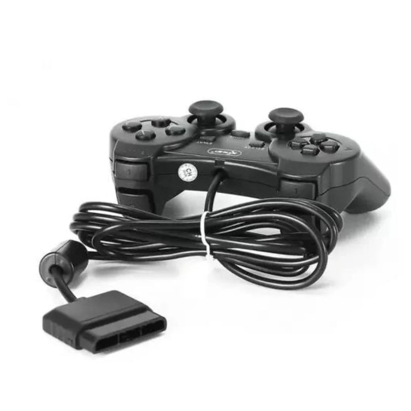 🎮 Controle para PS2 com Fio Cor Preto – Desempenho e Conforto para Suas Jogatinas