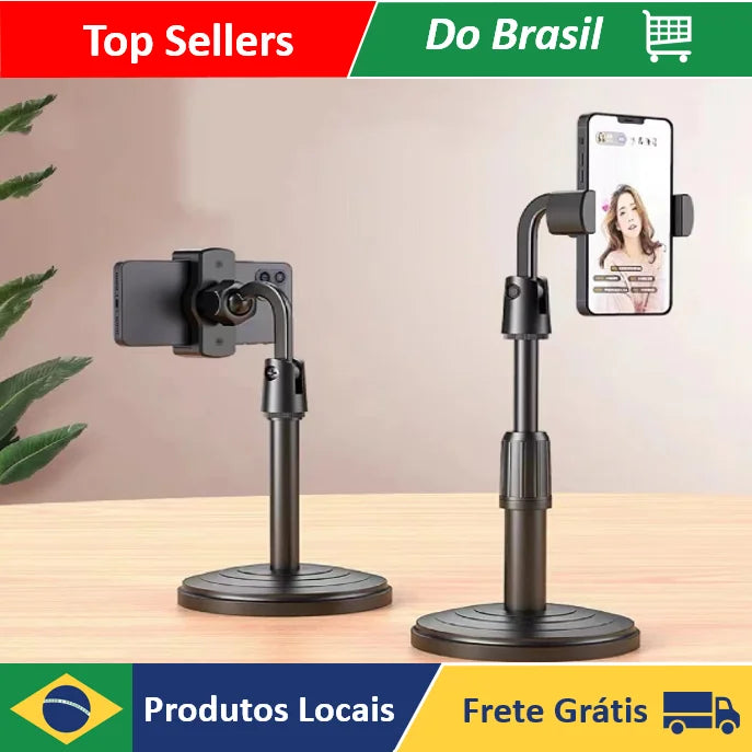 NEVERDIE STORE - Suporte Para Celular De Mesa Com Altura Ajustavel Angulo 360º Universal ENVIO RAPIDO PARA TODO O BRASIL