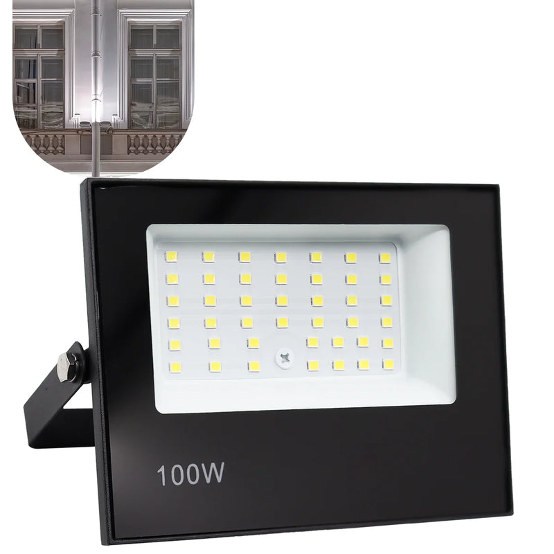 💡 Refletor LED 100W Bivolt – Luz Branca Forte, Impermeável e Alta Potência