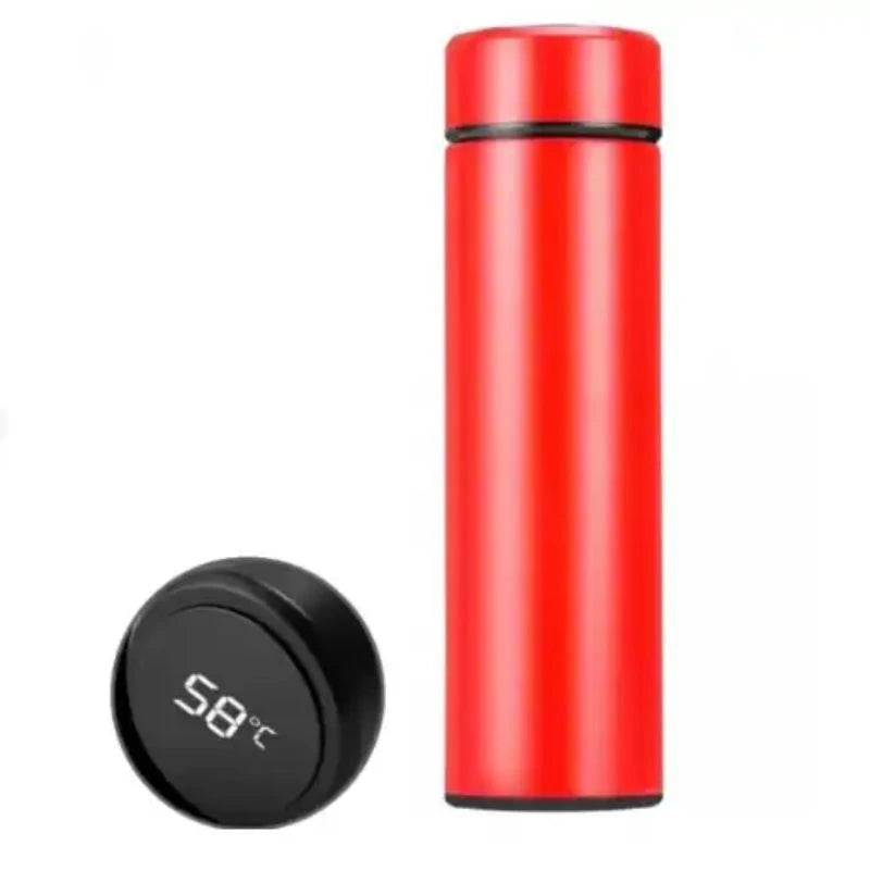 Stainless Steel Thermal Bottle With Digital Thermometer 500ml Led