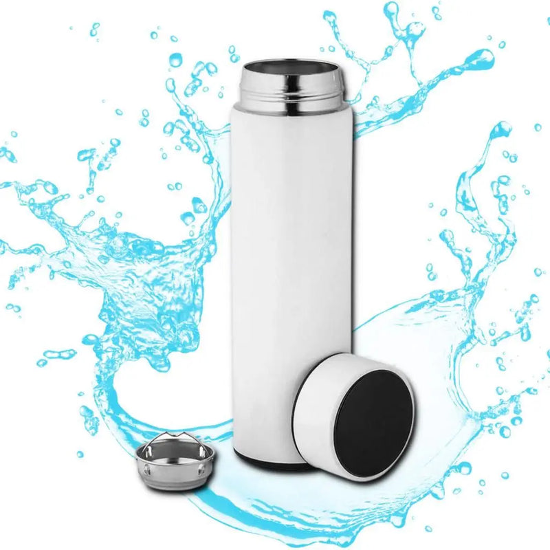 Stainless Steel Thermal Bottle With Digital Thermometer 500ml Led