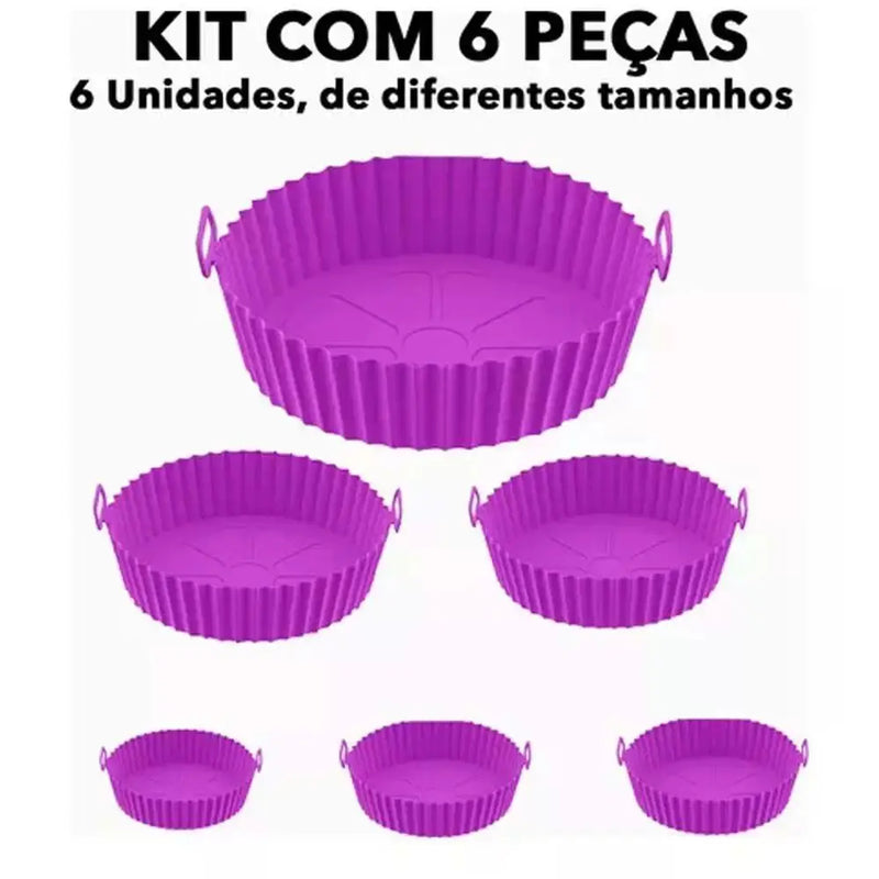 🔥 Kit com 6 Capas Protetoras de Silicone para AirFryer – Durabilidade e Praticidade em Diferentes Medidas