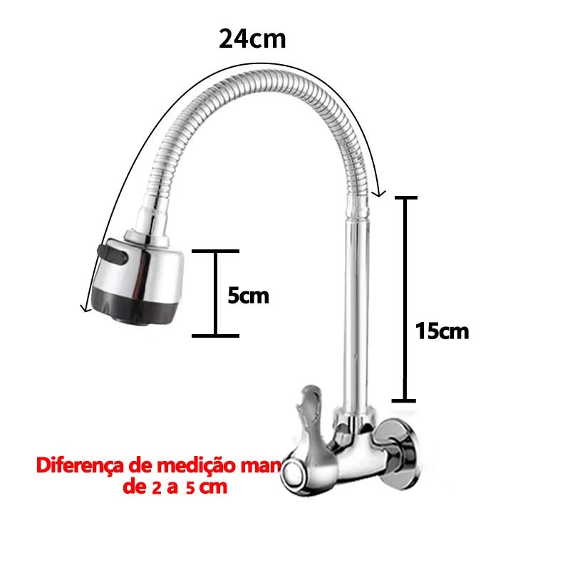 Modern Wall-Mounted Sink Faucet for Gourmet Kitchens